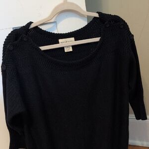 Ralph Lauren Black Crew Neck Sweater Soft Knit Timeless